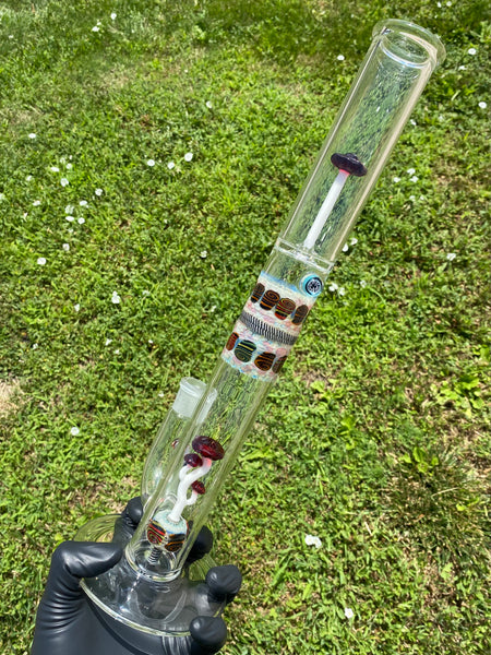 E Bitten Glass x Chunk Glass Flower Tube