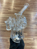 Birdshot Glass Works Clear Triple Drain Recycler