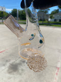 Matsumura Glass Elephant Heads Partial Accent