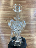 Birdshot Glass Works Clear Triple Drain Recycler