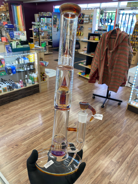 Sovereignty Glass Mini Grid Dome- 3 Cut 360 Grid Stemline Guava Root