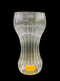Tall Clear Cup With Design On Bottom