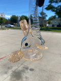 Matsumura Glass Elephant Heads Partial Accent