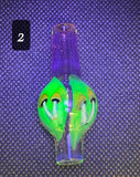 E Bitten Glass Mushroom Millie Bubble Caps (UV)