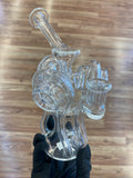 Birdshot Glass Works Clear Triple Drain Recycler