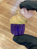 Bambi Glass Cupcake with Heart Pendants
