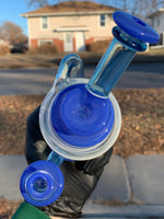 Space Cricket Glass Klein Blue Cheese & Marina over Blue Stardust and Fume