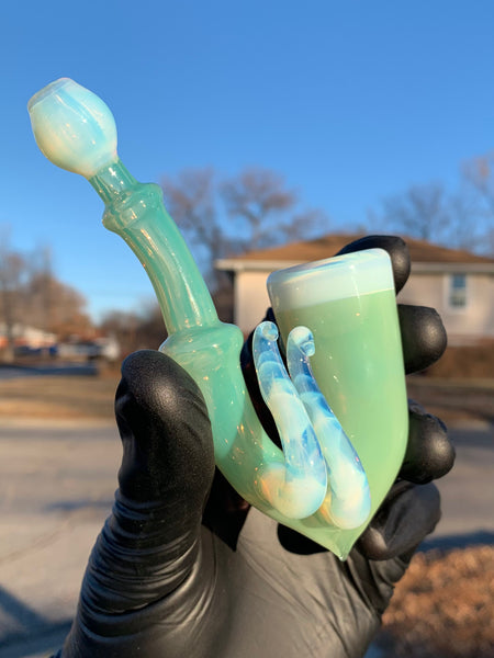 Space Cricket Glass Sherlock Mermaid Lagoon & Opaline