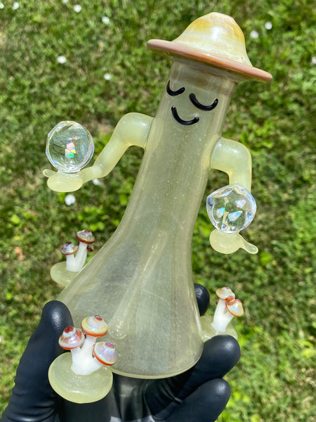 E Bitten Glass Mushroom Meditator