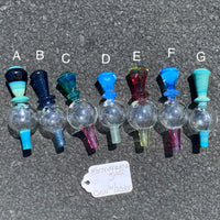 Brand Name Glass Clear Bubble Cap with Two Color Accents