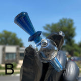Brand Name Glass Clear Bubble Cap with Two Color Accents